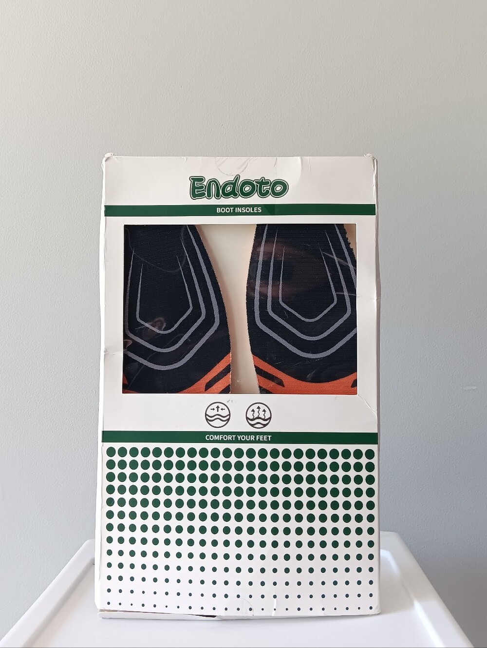 Endoto Boot Insoles for Ariat Size 12 Men's Black Orange